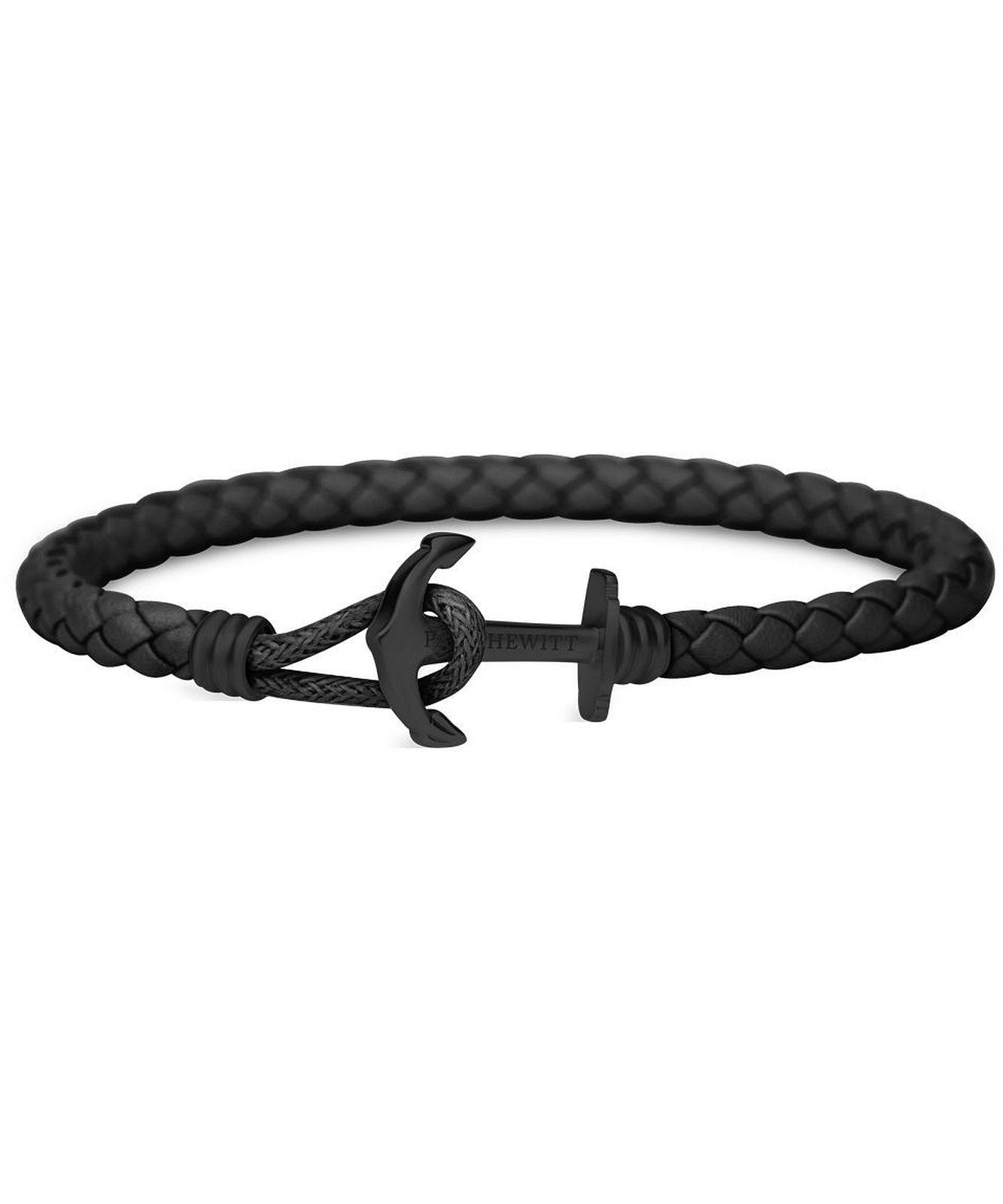 PAUL HEWITT PHREP - Bracciale donna e uomo ad ancora - Bracciali unisex in nylon (blu navy) con ciondolo ancora in acciaio inossidabile (dorato