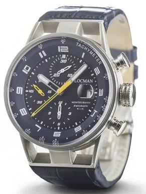 Locman Montecristo Chronograph Automatic Men's Watch 0516A02S-00BLYLPB