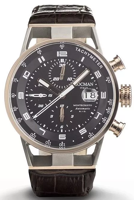 Locman Montecristo Chronograph Automatic Men's Watch 0516M01S-00BKWHPK