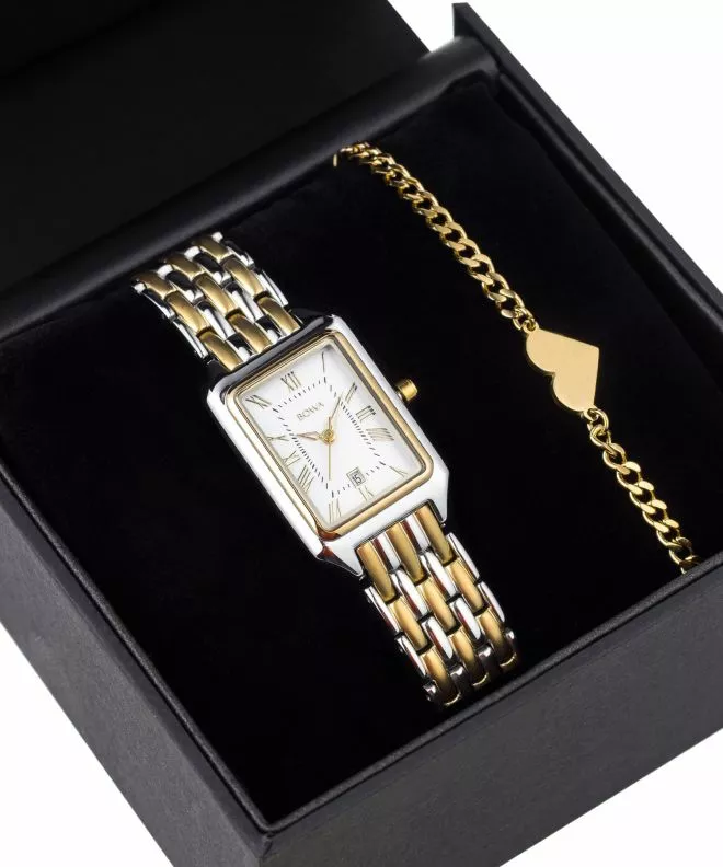 BOWA Barcelona White Silver-Gold Steel 23 Gift Set ladies watch BC2345-24-148S-419-02