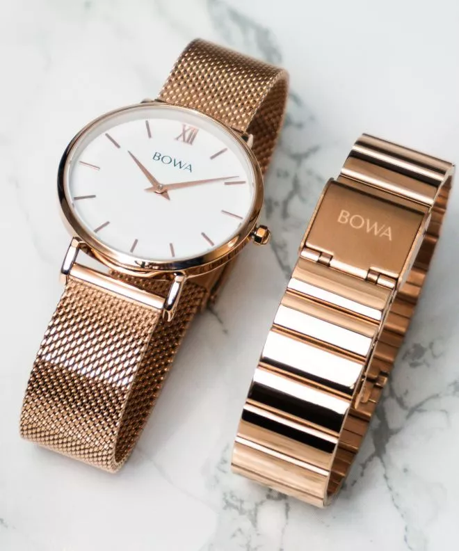 BOWA London White Rose-Gold 33 SET Women's Watch LO337-27-167M