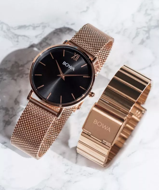 BOWA London Black Rose-Gold 33 SET Women's Watch LO337-17-167M