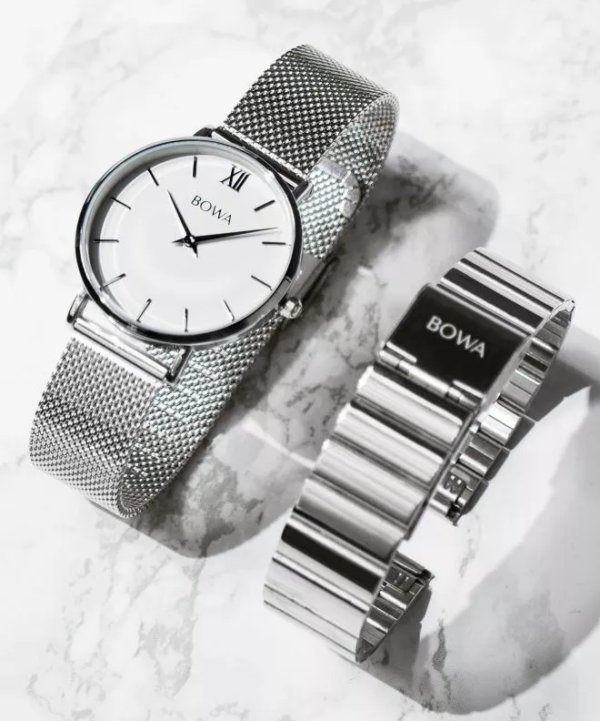 BOWA London  Silver Black-Tone 33  SET Women's Watch LO332-26-165M