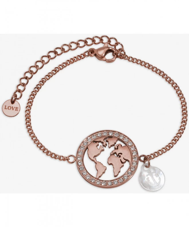 Tom Hope Globe Women's Bracelet Stones Coffee TM0647