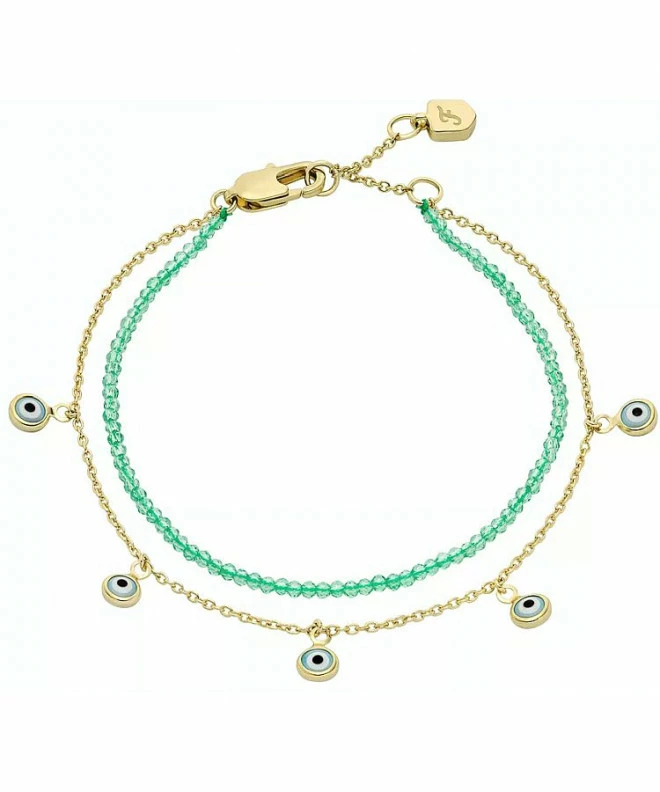 Fossil Sutton Evil Eye Brass Multi-Strand bracelet JA7284710