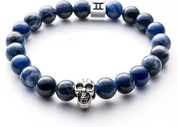 Gemini Basic Skull Blue M Bracelet C2M