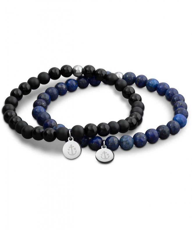 Tom Hope Laguna Blue & Black Set Bracelet TM0504