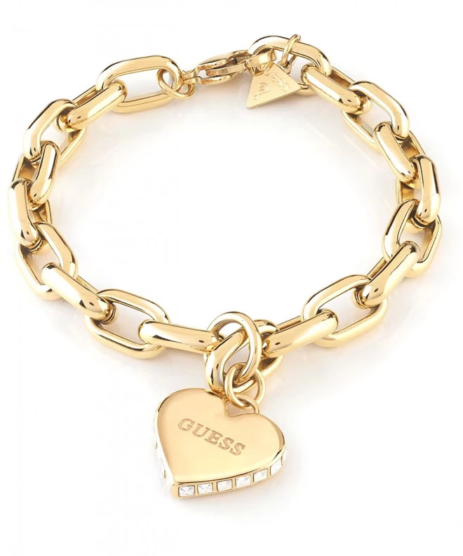 Guess Jewellery Guess Dreaming Gold Tone Pave Logo Bracelet UBB03125YGL -  Branded Jewellery from Adrian & Co Jewellers UK