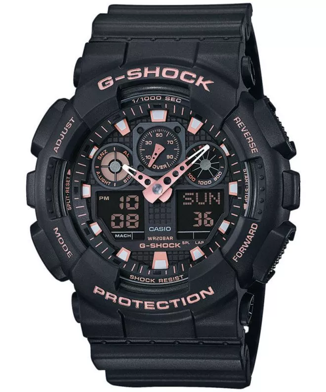 G-SHOCK Black and Gold Watch GA-100GBX-1A4ER