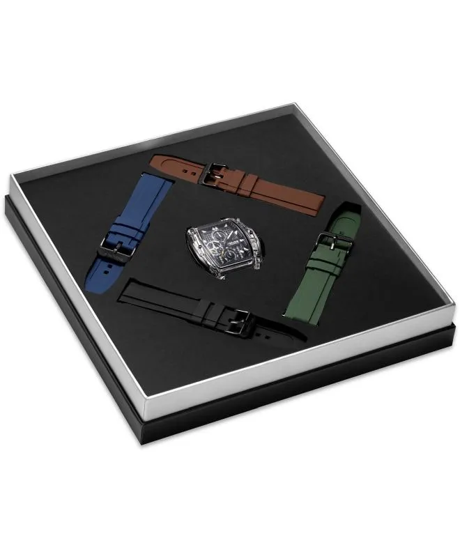 Police Clout Tank Chronograph SET gents watch PEWGO00778X3