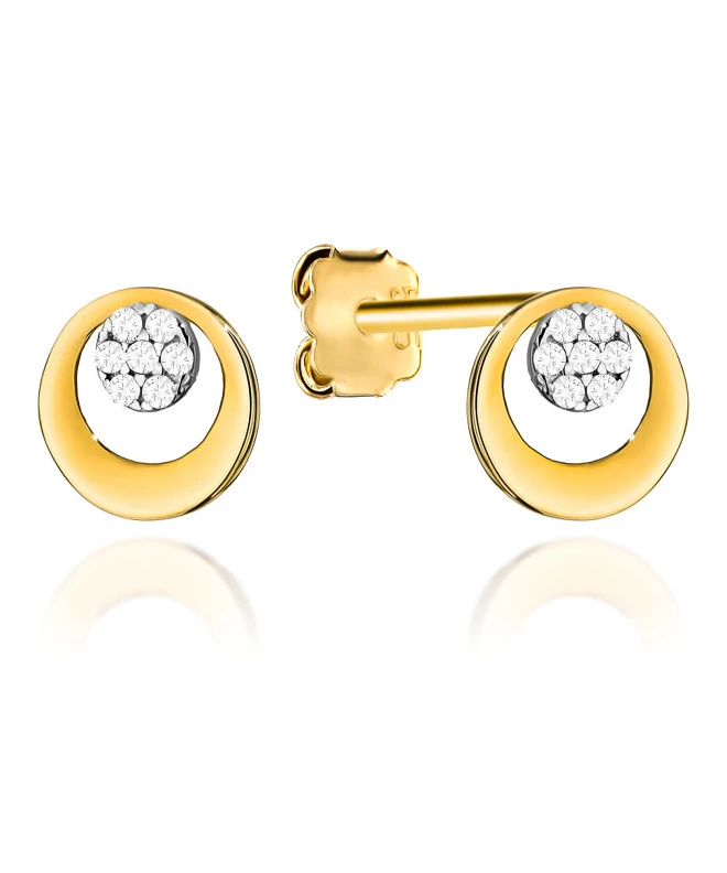 Bonore - Gold 585 - Cubic Zirconia earrings 141152