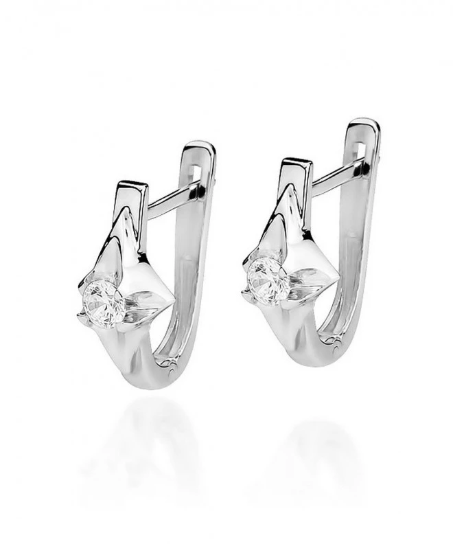 Bonore - White Gold 585 - Diamond 0,15 ct earrings 128784