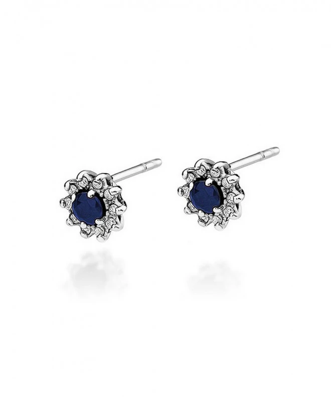 Bonore - White Gold 585 - Sapphire 0,15 ct earrings 128826