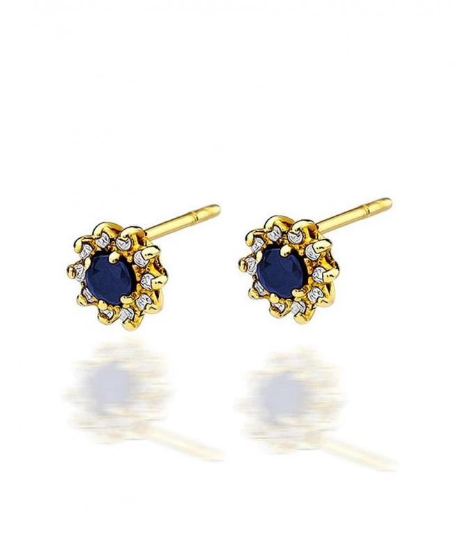 Bonore - Gold 585 - Sapphire 0,15 ct earrings 128712