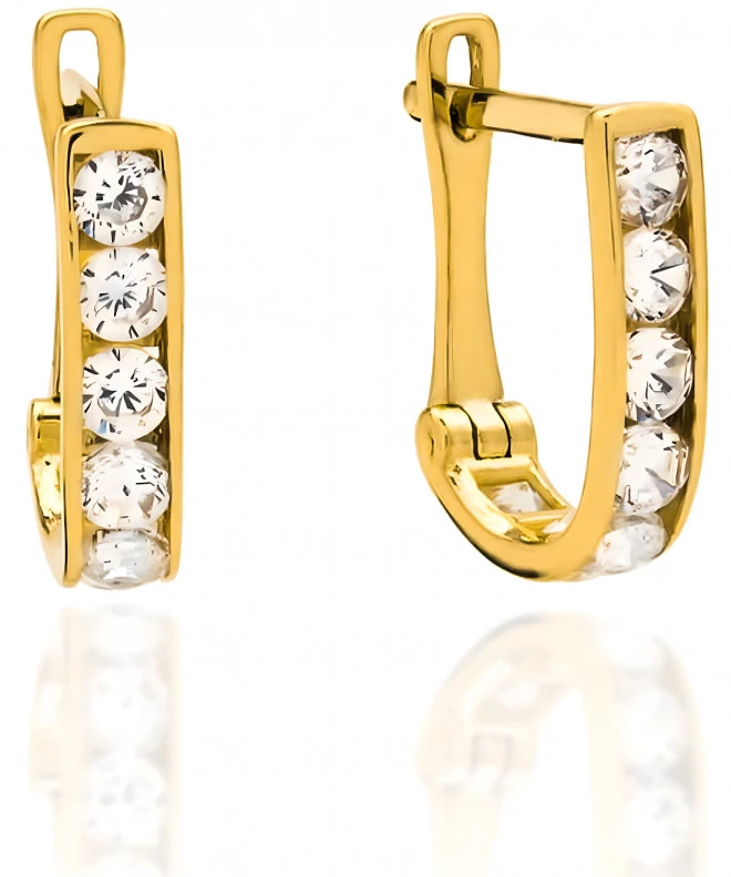 Bonore - Gold 585 - Cubic Zirconia earrings 137578
