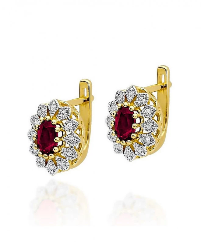 Bonore - Gold 585 - Ruby 0,6 ct earrings 128715
