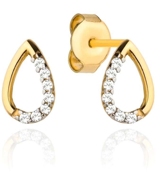 Bonore - Gold 585 - Cubic Zirconia earrings 140840