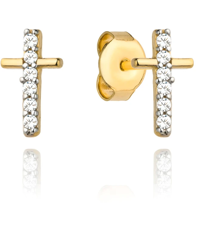 Bonore - Gold 585 - Cubic Zirconia earrings 140841