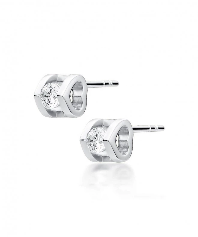 Bonore - White Gold 585 - Diamond 0,09 ct earrings 128801