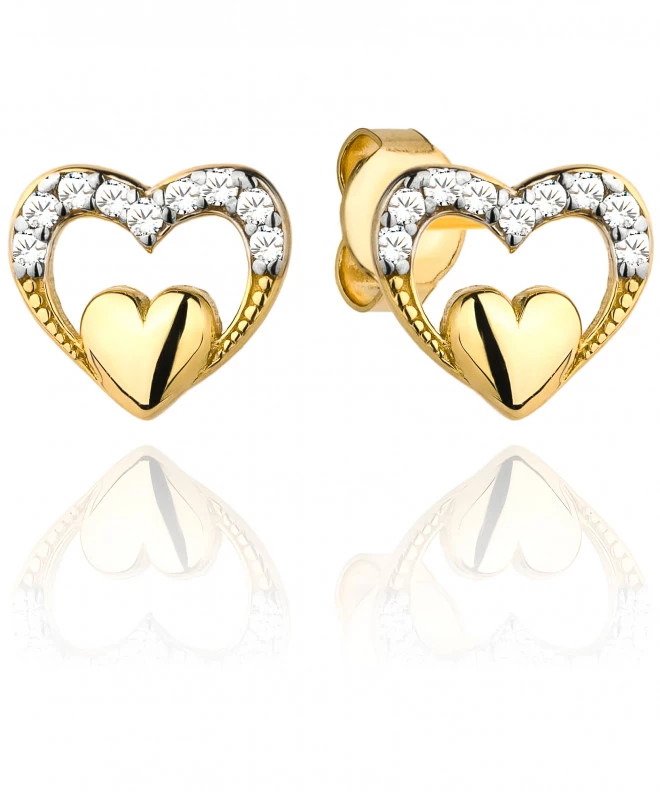 Bonore - Gold 585 - Cubic Zirconia earrings 140869