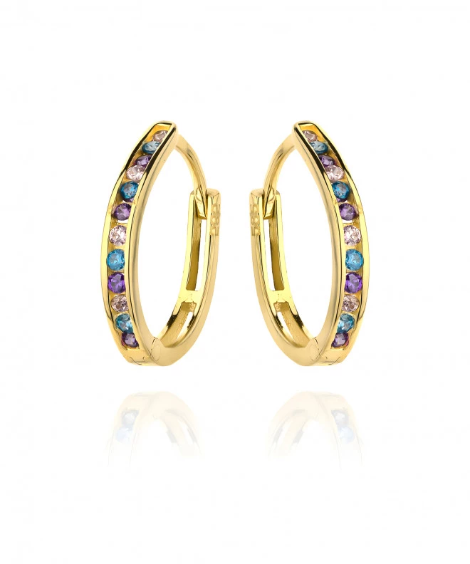 Bonore - Gold 585 - Cubic Zirconia earrings 144040