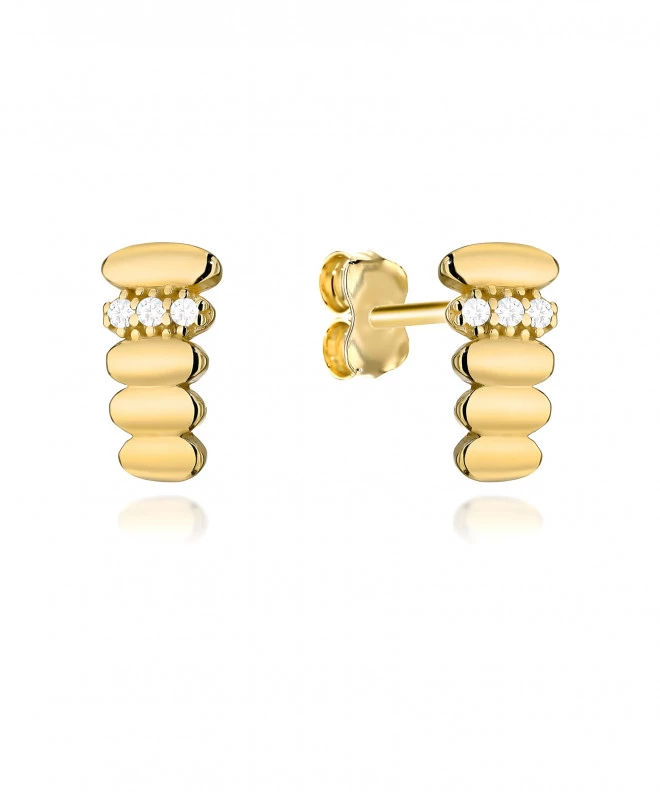Bonore - Gold 585 - Cubic Zirconia earrings 144202
