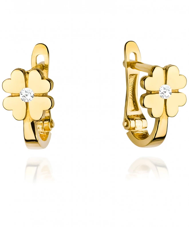 Bonore - Gold 585 - Cubic Zirconia earrings 141136