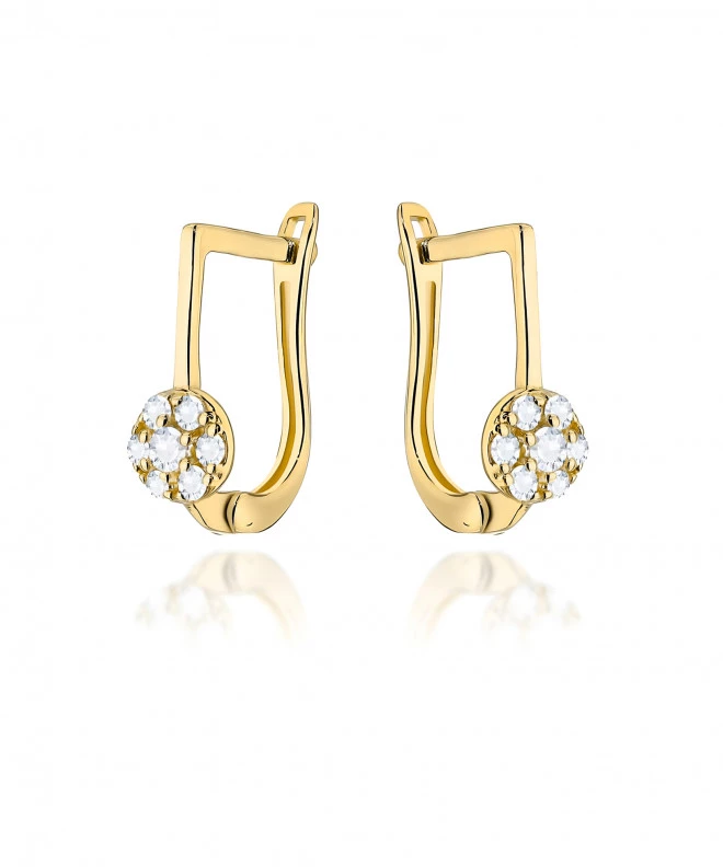 Bonore - Gold 585 - Cubic Zirconia earrings 143459