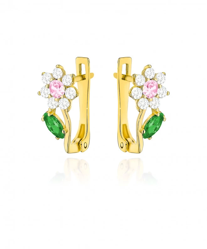 Bonore - Gold 585 - Cubic Zirconia earrings 143554