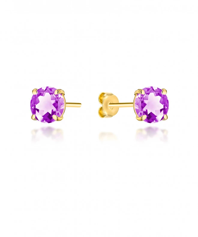 Bonore - Gold 585 - Amethyst earrings 146018