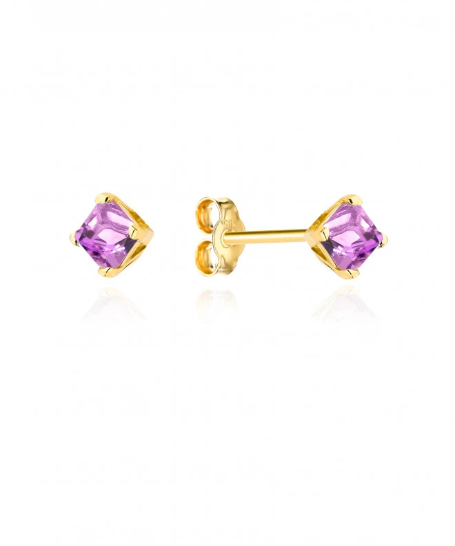 Bonore - Gold 585 - Amethyst earrings 145975