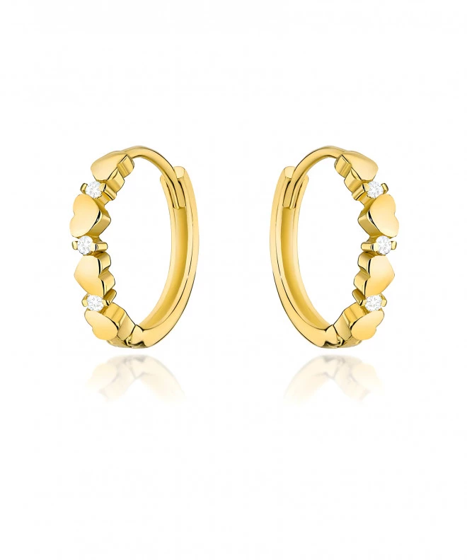 Bonore - Gold 585 - Cubic Zirconia earrings 144127