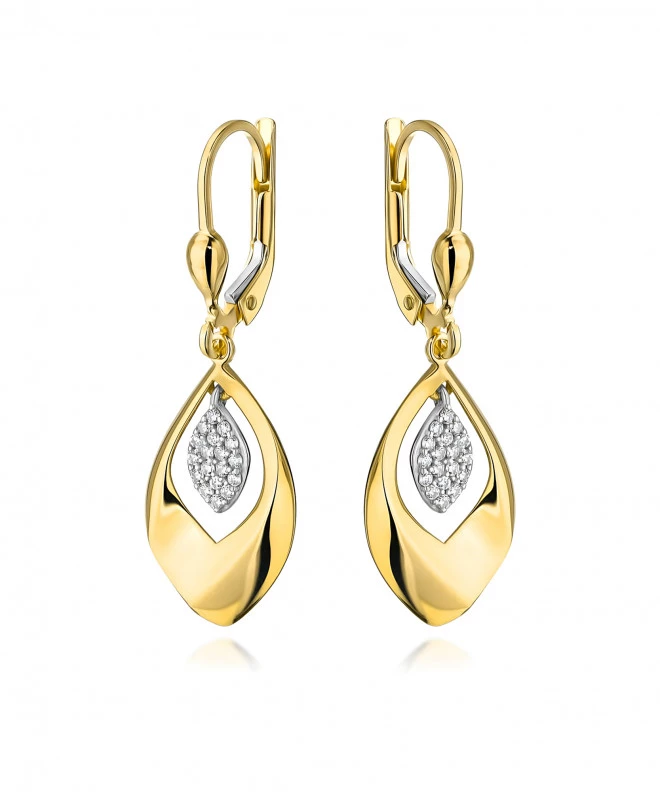 Bonore - Gold 585 - Cubic Zirconia earrings 143442
