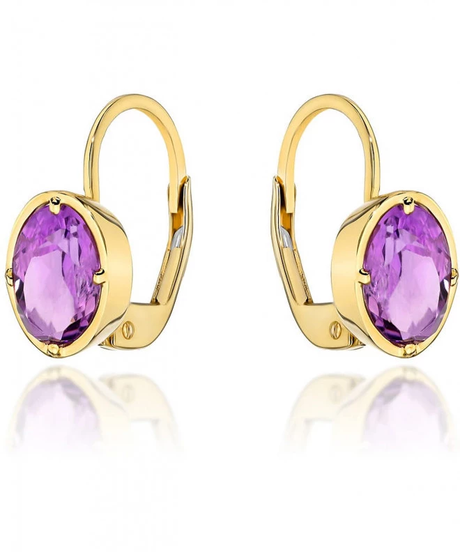 Bonore - Gold 585 - Amethyst earrings 181097