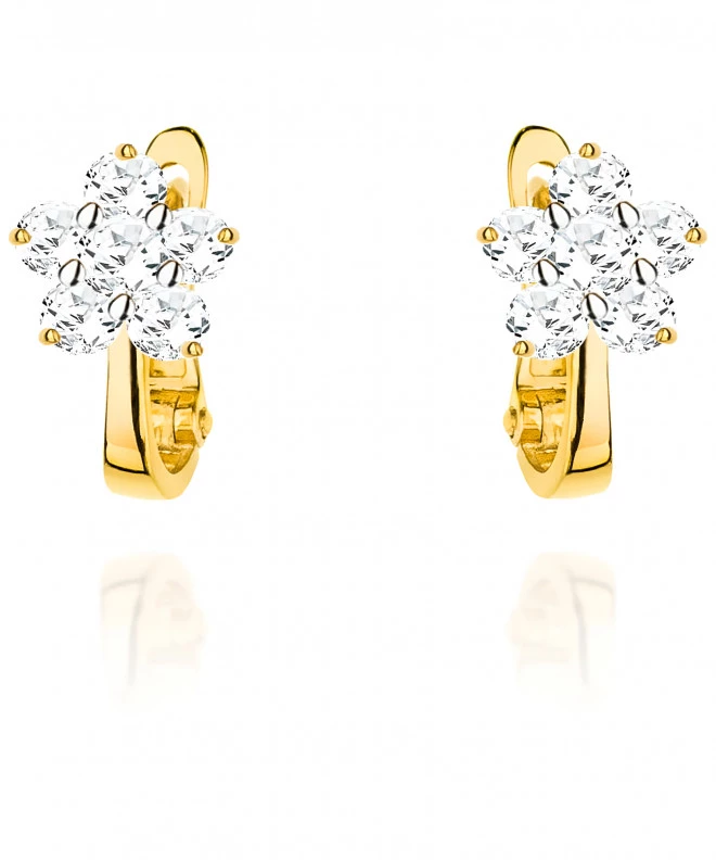 Bonore - Gold 585 - Cubic Zirconia earrings 141107