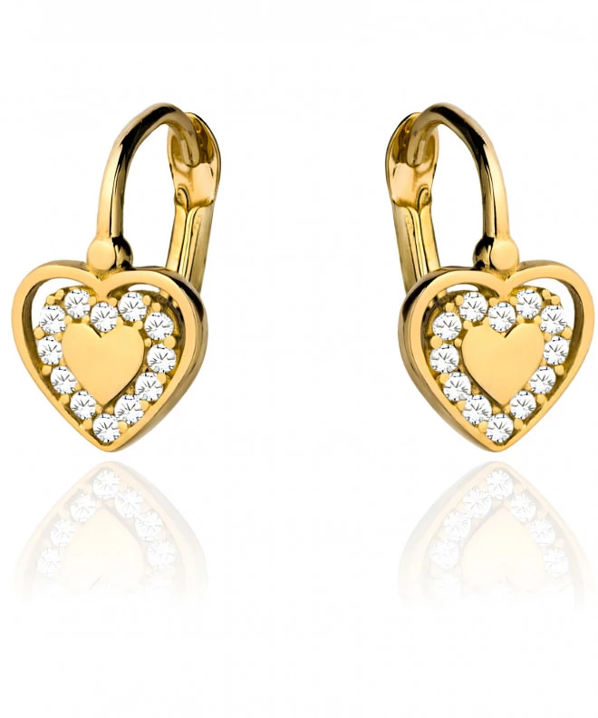 Bonore - Gold 585 - Cubic Zirconia earrings 137662