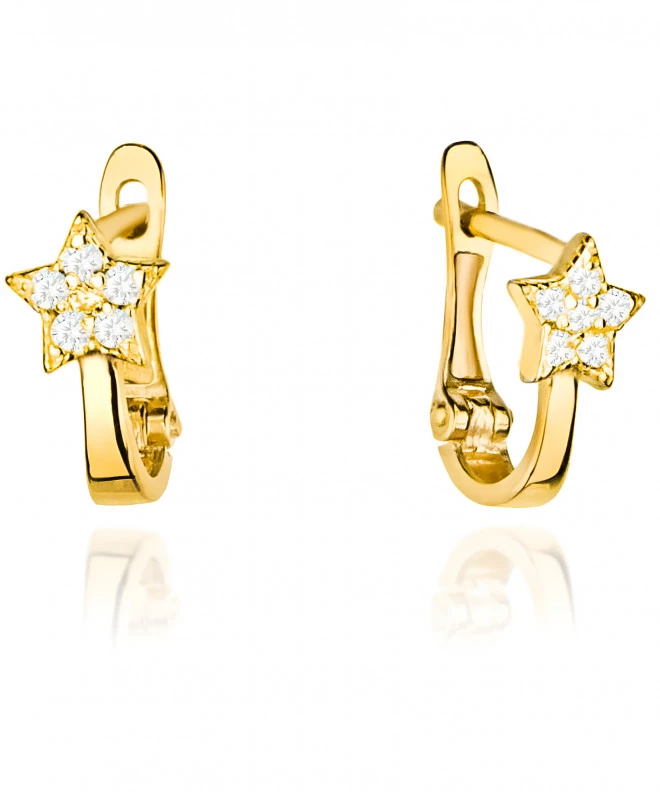 Bonore - Gold 585 - Cubic Zirconia earrings 140913
