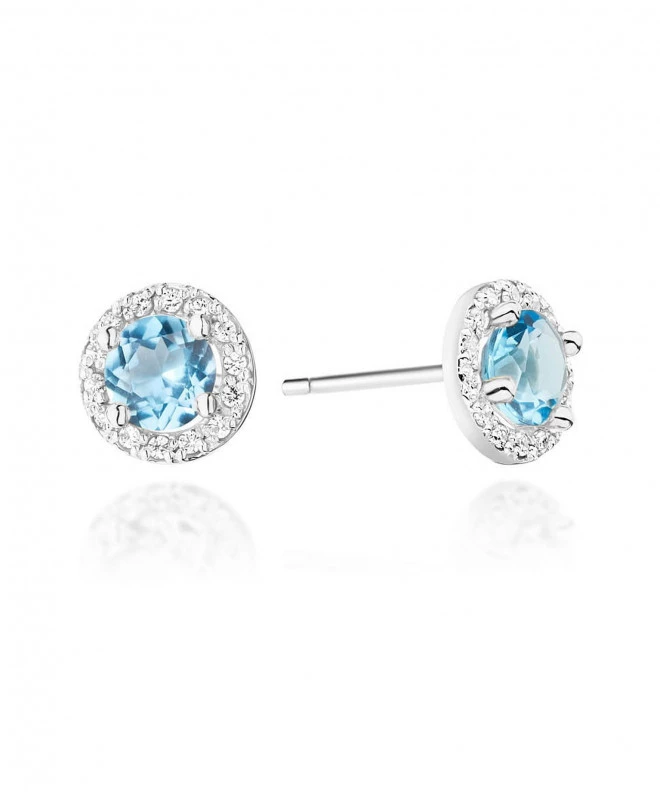 Bonore - White Gold 585 - Topaz 0,5 ct earrings 128834