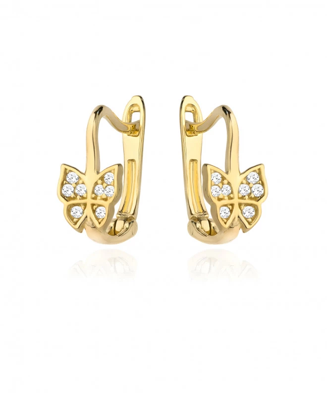 Bonore - Gold 585 - Cubic Zirconia earrings 143411
