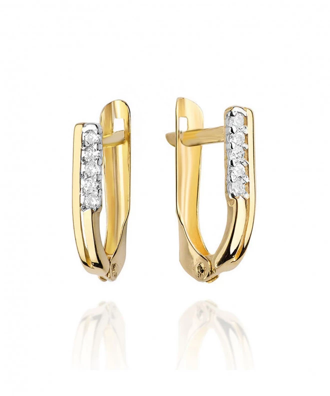 Bonore - Gold 585 - Diamond earrings 128620