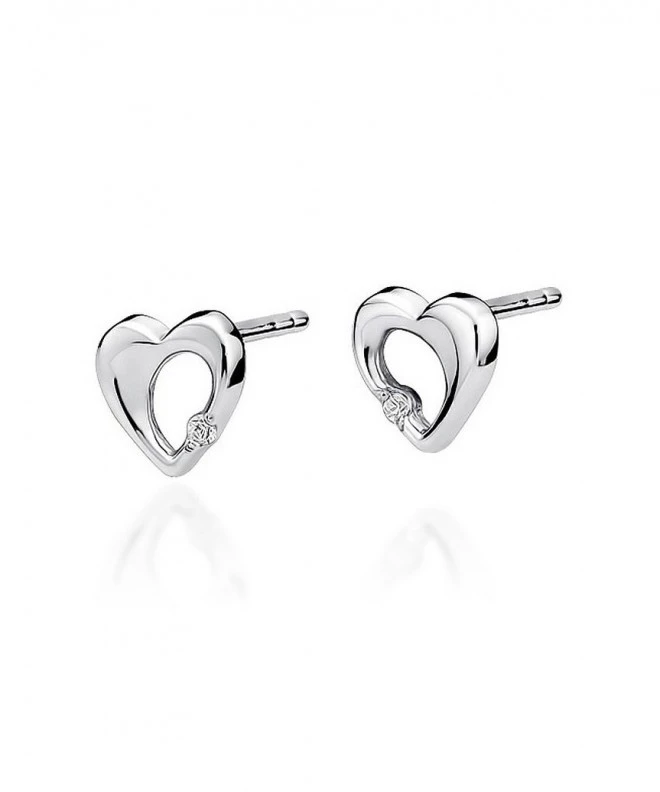 Bonore - White Gold 585 - Diamond 0,0086 ct earrings 128728