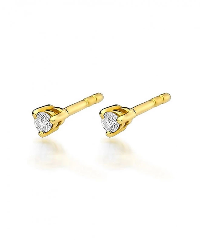 Bonore - Gold 585 - Diamond 0,04 ct earrings 128629