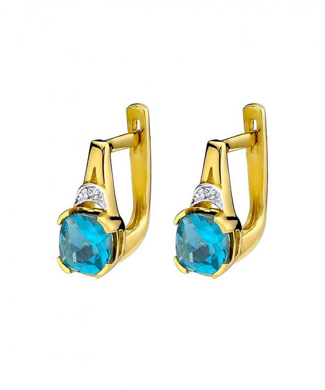 Bonore - Gold 585 - Topaz 1,1 ct earrings 128707