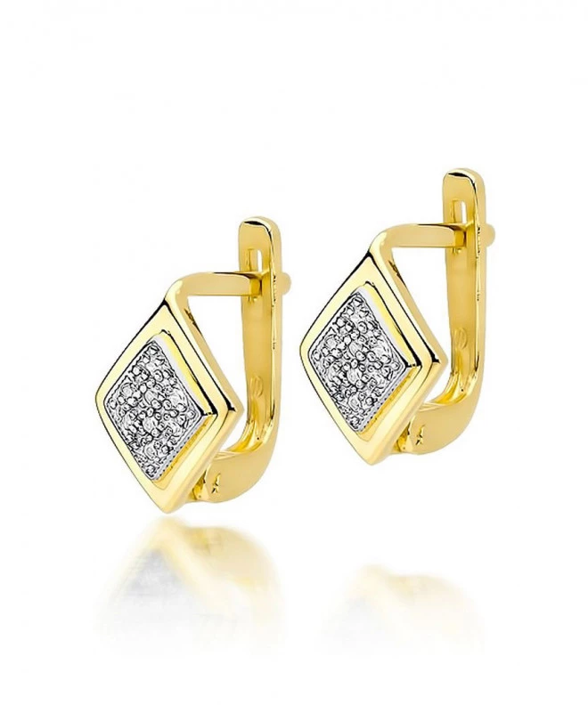 Bonore - Gold 585 - Diamond earrings 128641
