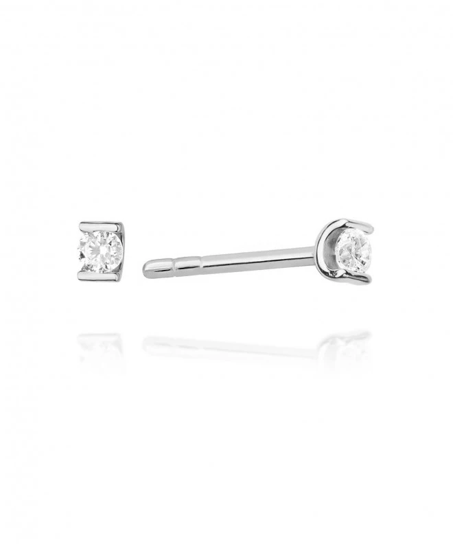 Bonore - White Gold 585 - Diamond 0,04 ct earrings 128758