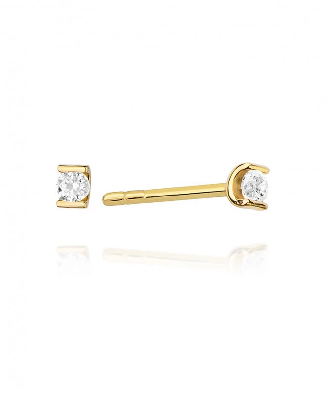 Bonore - Gold 585 - Diamond 0,04 ct earrings 128644