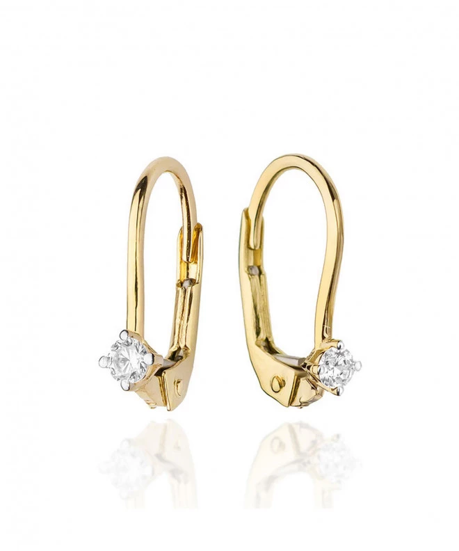 Bonore - Gold 585 - Diamond 0,04 ct earrings 128647
