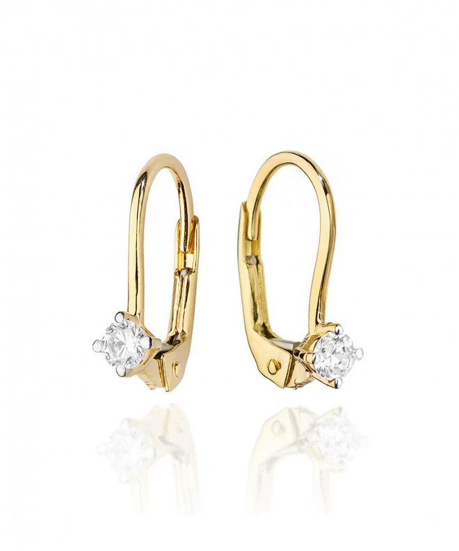 Bonore - Gold 585 - Diamond 0,08 ct earrings 128649