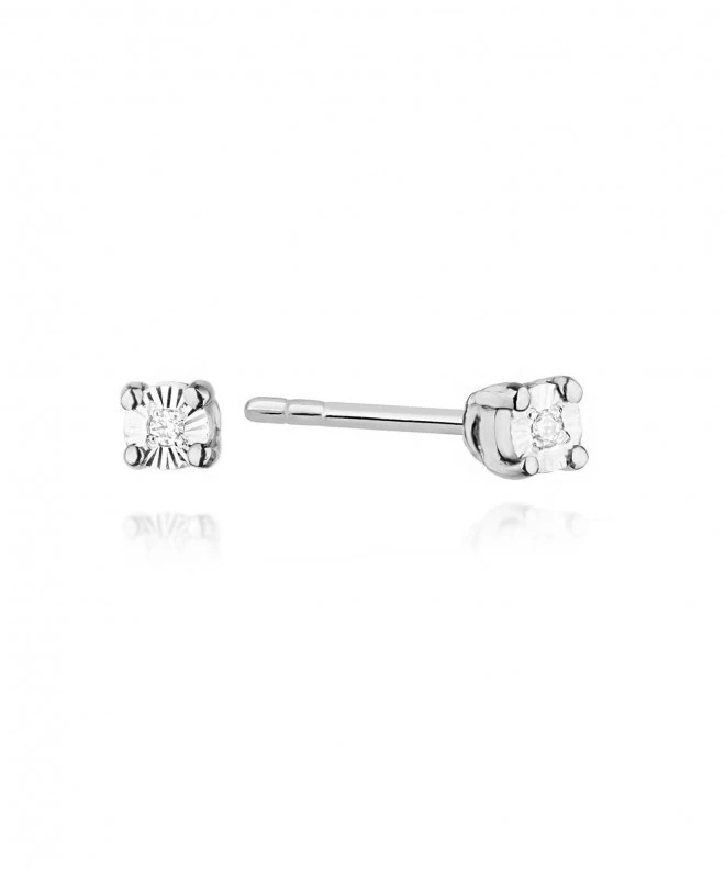 Bonore - White Gold 585 - Diamond 0,01 ct earrings 128765