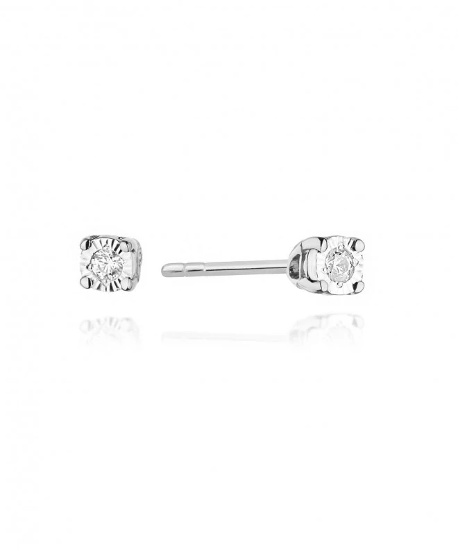 Bonore - White Gold 585 - Diamond 0,03 ct earrings 128766